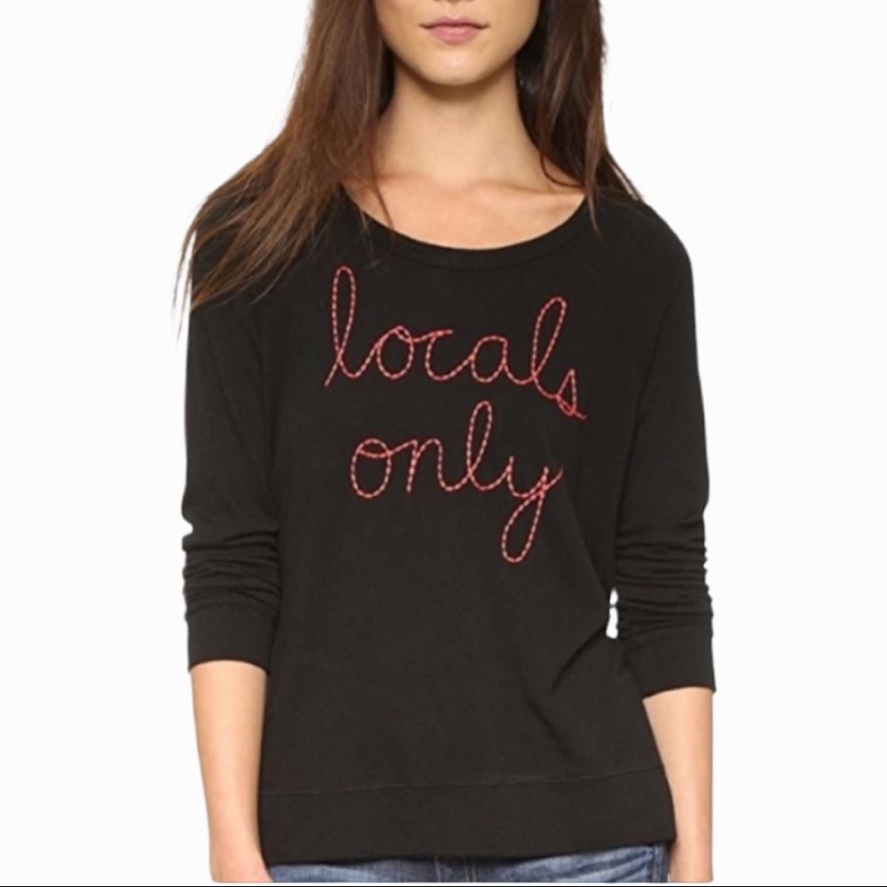 Sundry “Locals Only” Longsleeve Knit Top